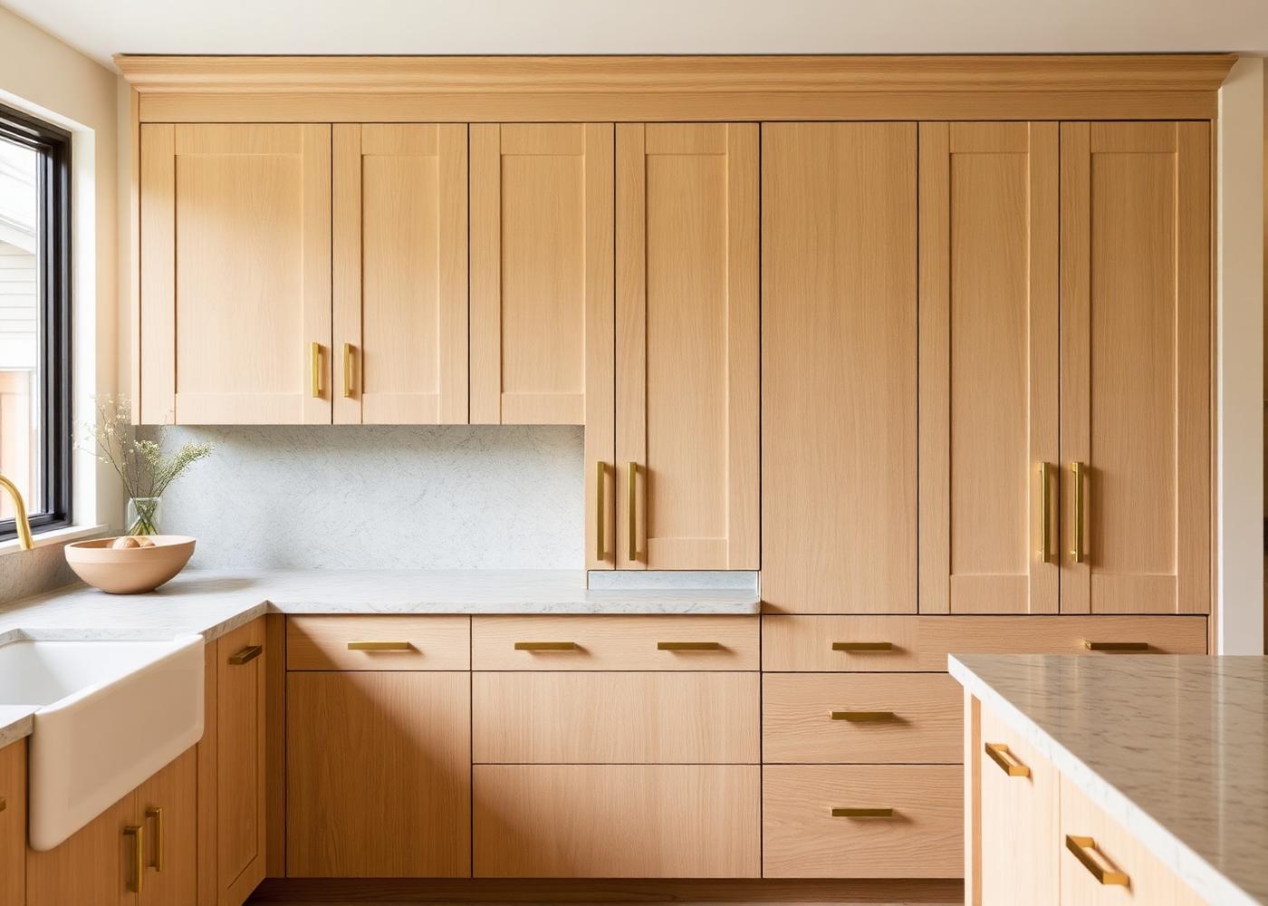 Custom white oak kitchen cabinetry